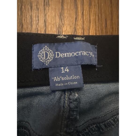 Women 14 Democracy "Ab"Solution Jeans Denim Pants Ankle Skimmer Indigo Skinny - Picture 3 of 5